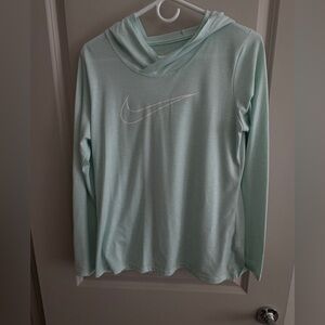 Nike Women's Light Green Hoodie Sweatshirt